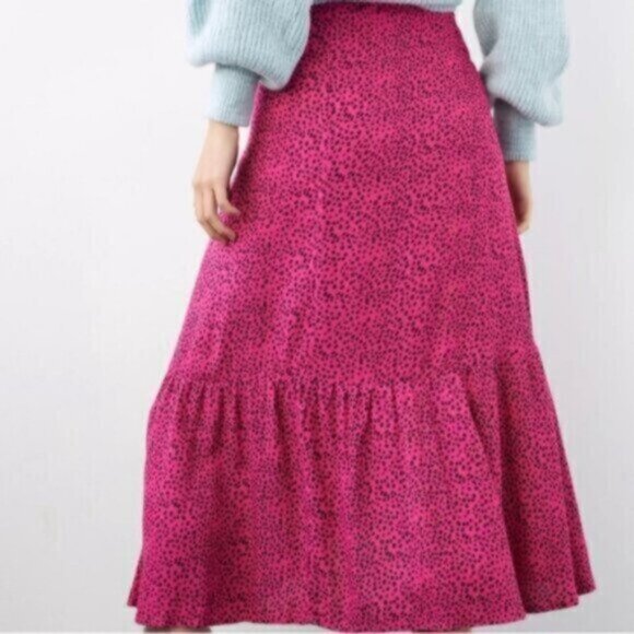 Beachgold Oriana Leopard Cheetah Print Hipster Hippie Art Wrap Skirt - Picture 8 of 12